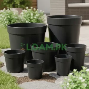 Black Injection Moulded Planters