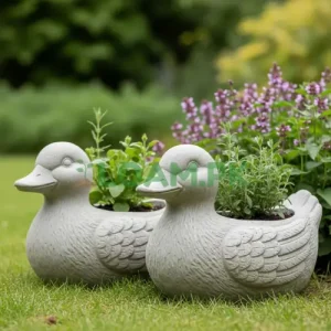 Concreted Duck Pots for Charming