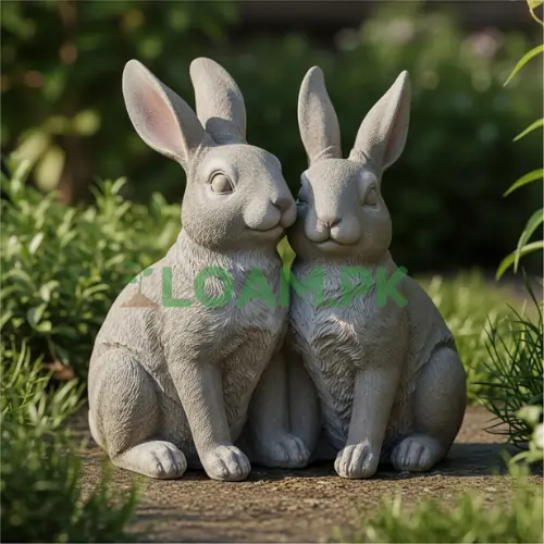Rabbit Pair Sculpture